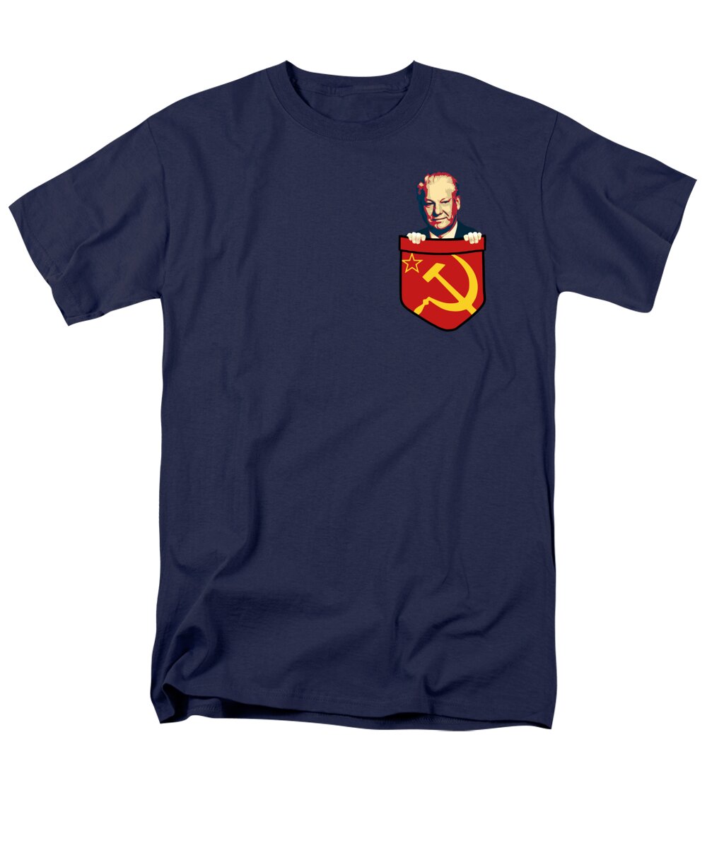 Cuba Men's T-Shirt (Regular Fit) featuring the digital art Boris Yeltsin Communism Chest Pocket by Filip Schpindel