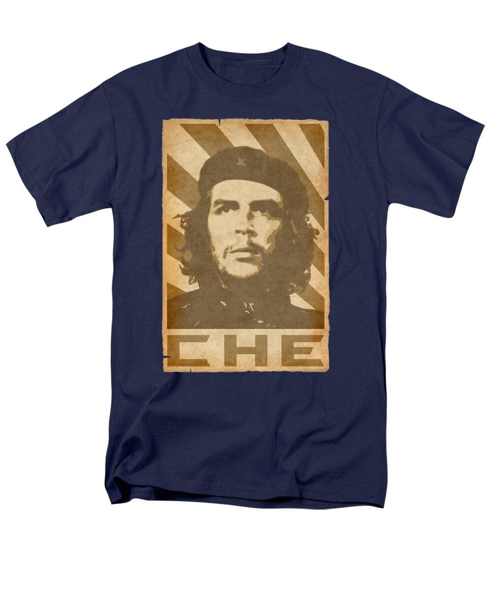 Che Men's T-Shirt (Regular Fit) featuring the digital art Che Guevara Retro Propaganda by Megan Miller