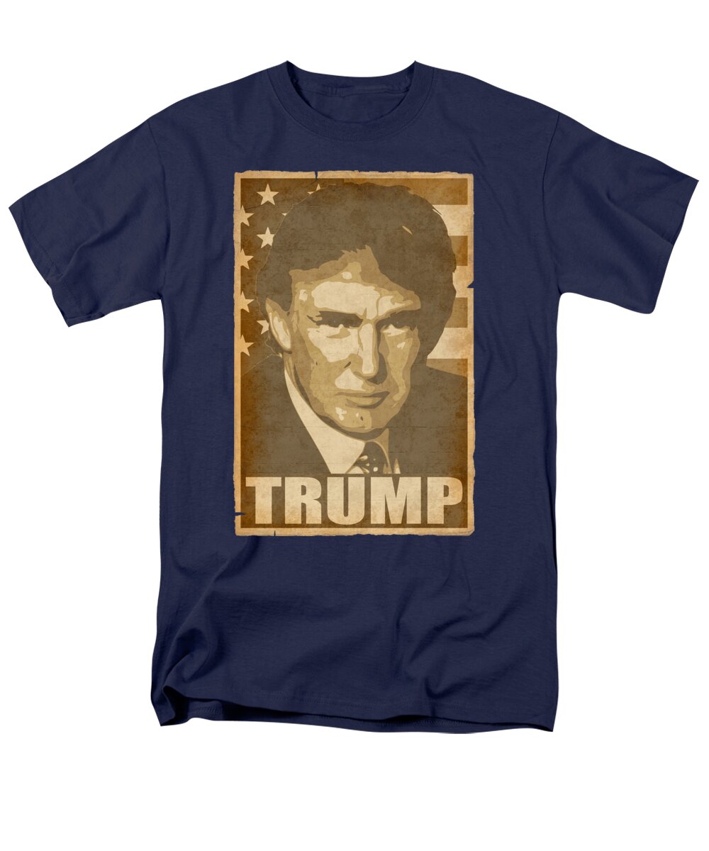 Donald Men's T-Shirt (Regular Fit) featuring the digital art Donald Trump Stars And Stripes by Megan Miller