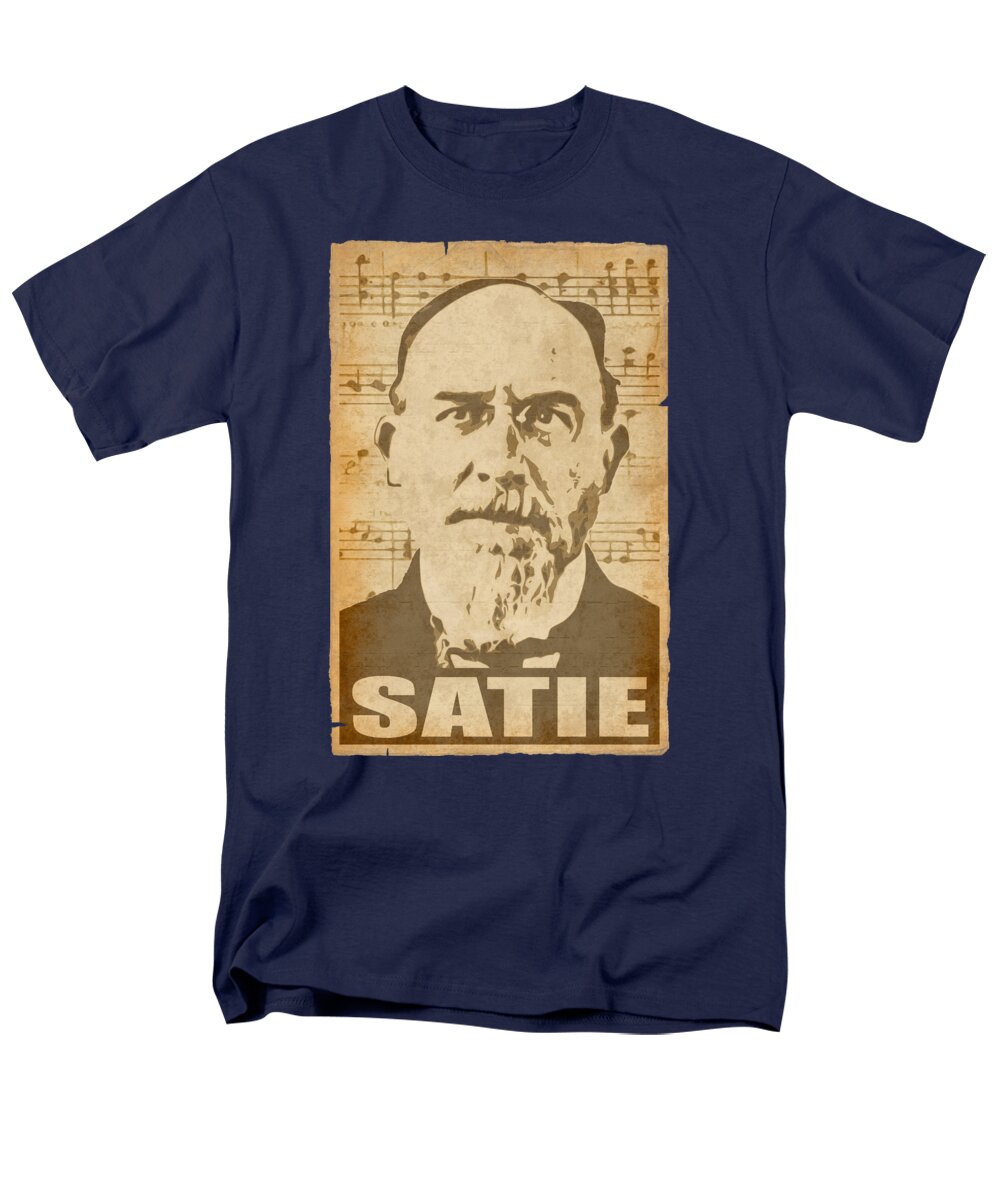 Eric Men's T-Shirt (Regular Fit) featuring the digital art Eric Satie musical notes by Megan Miller
