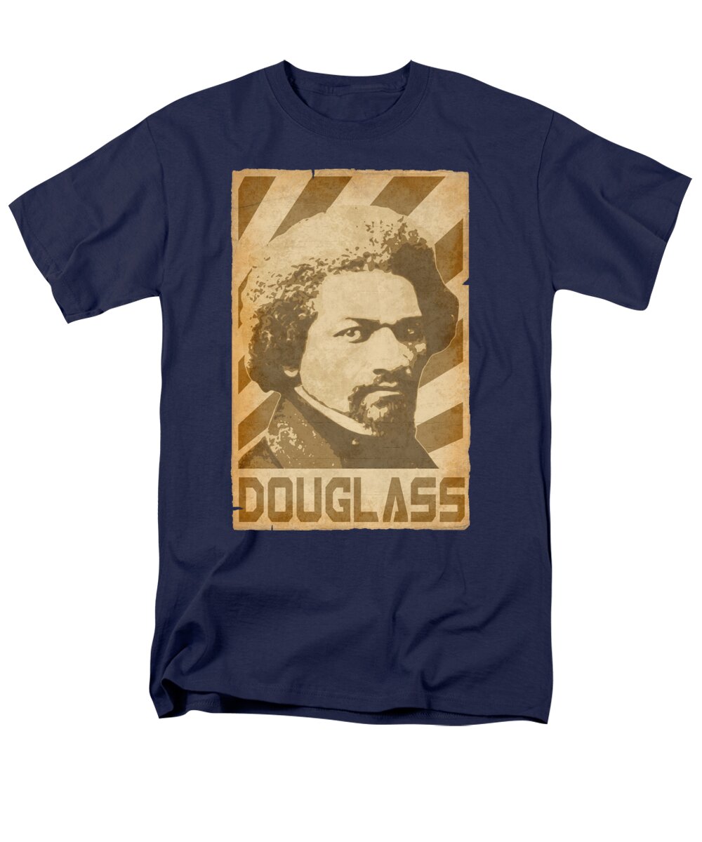 Frederick Men's T-Shirt (Regular Fit) featuring the digital art Frederick Douglass Retro Propagana by Filip Schpindel