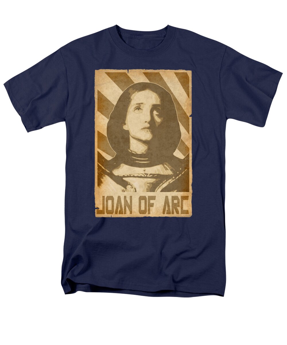 Joan Men's T-Shirt (Regular Fit) featuring the digital art Joan Of Arc Jeanne DArc Retro Propaganda by Filip Schpindel