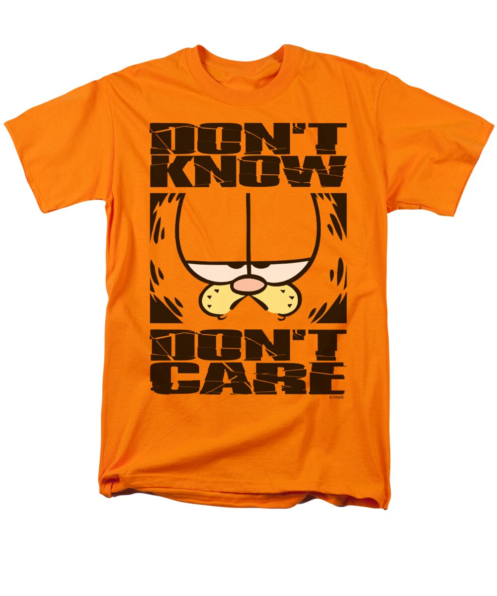 Garfield Men's T-Shirt (Regular Fit) featuring the digital art Garfield - Don't Know Don't Care #1 by Brand A