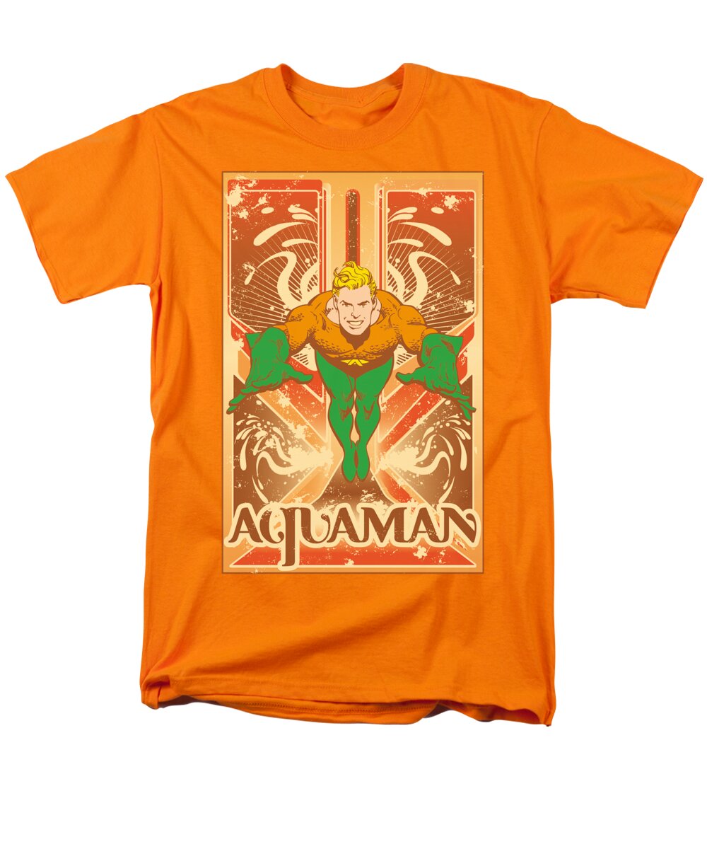 Dc Comics Men's T-Shirt (Regular Fit) featuring the digital art Dc - Aquaman by Brand A