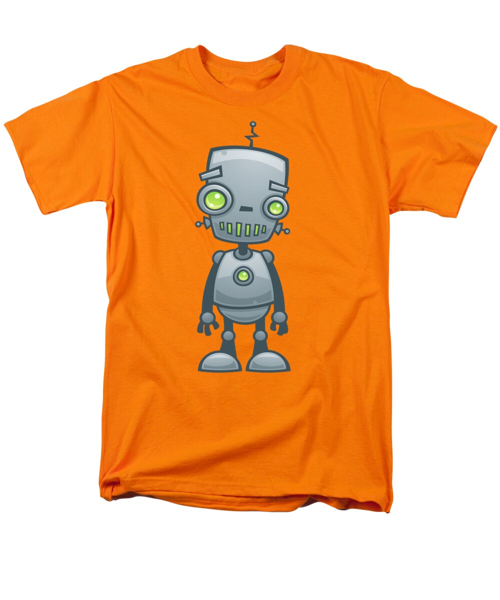 Robot Men's T-Shirt (Regular Fit) featuring the digital art Happy Robot by John Schwegel