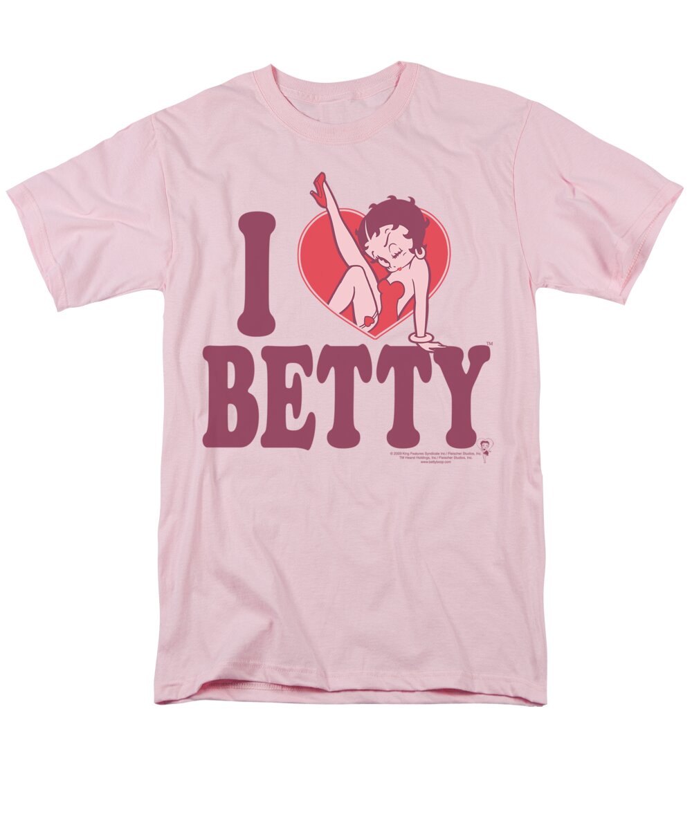Betty Boop Men's T-Shirt (Regular Fit) featuring the digital art Boop - I Heart Betty by Brand A