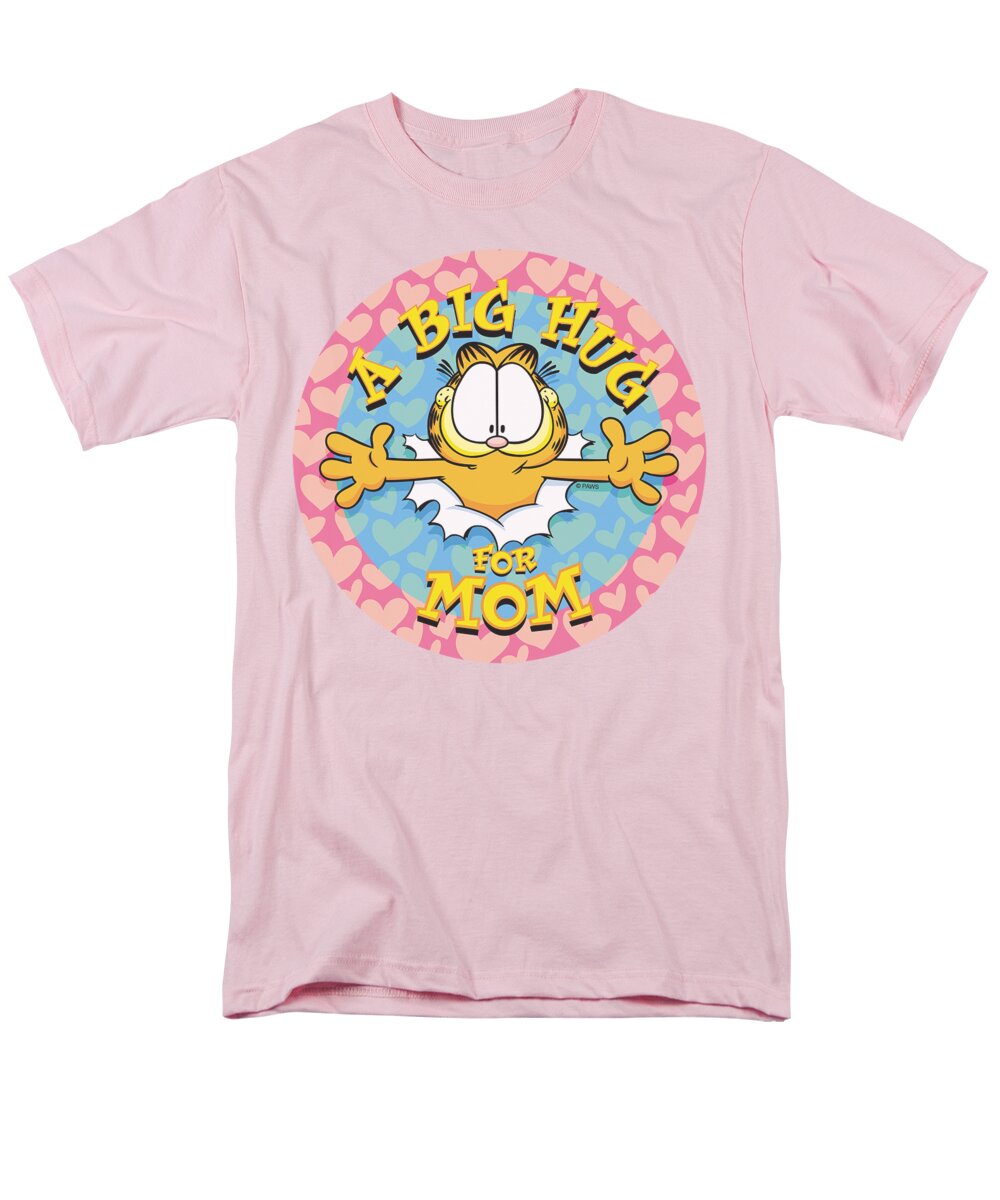 Garfield Men's T-Shirt (Regular Fit) featuring the digital art Garfield - A Big Hug For Mom by Brand A