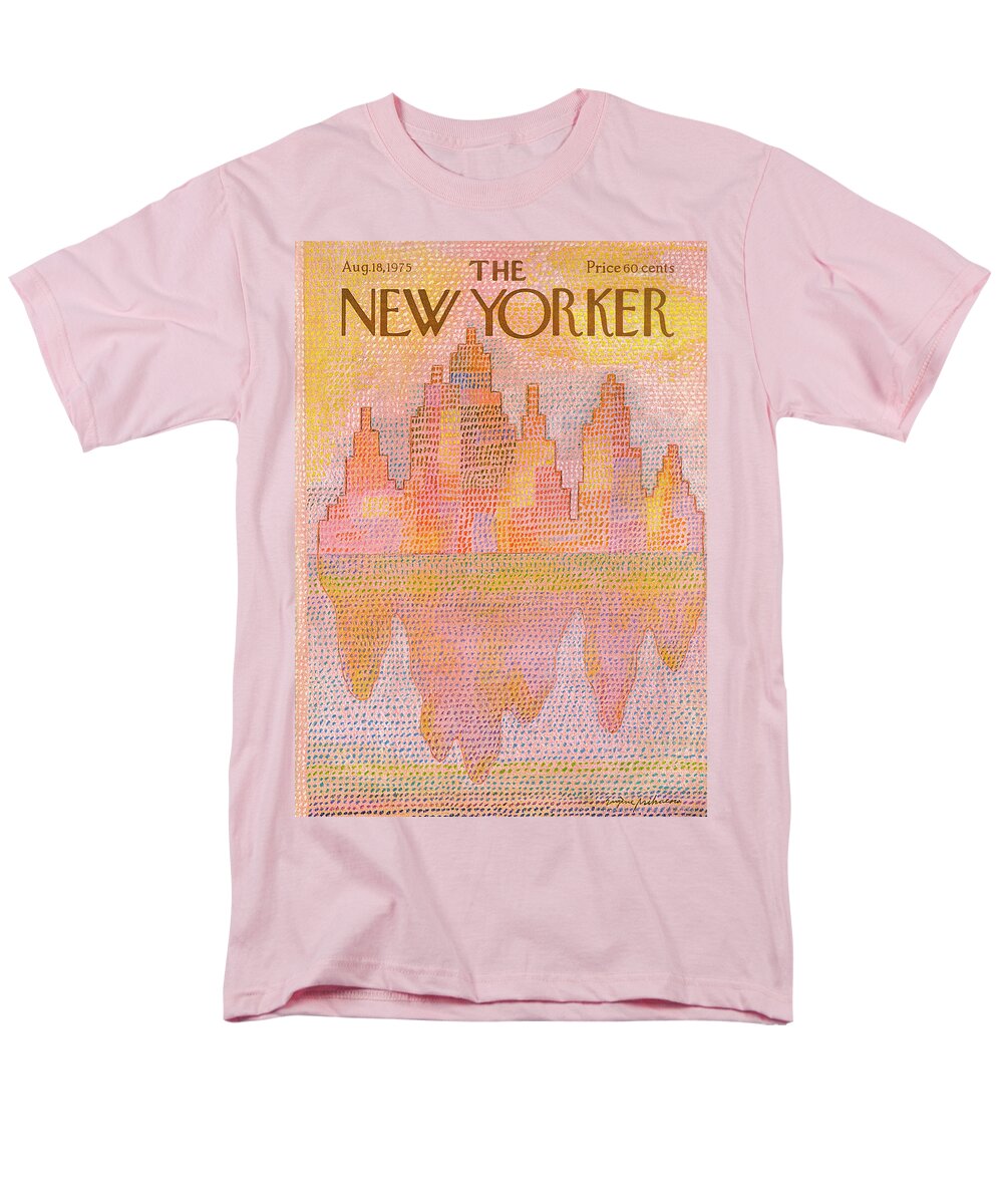 Heat Men's T-Shirt (Regular Fit) featuring the painting New Yorker August 18th, 1975 by Eugene Mihaesco