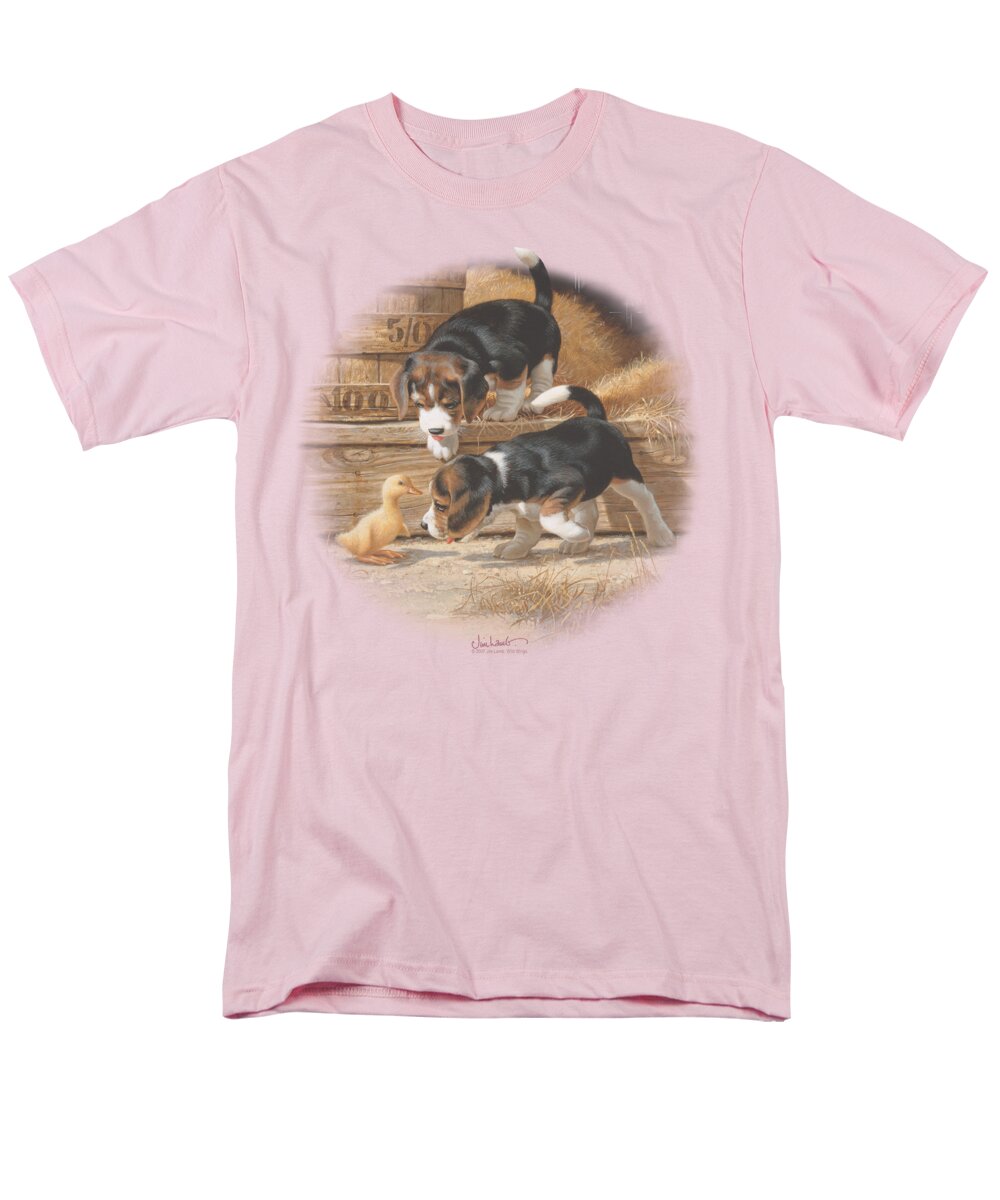 Wildlife Men's T-Shirt (Regular Fit) featuring the digital art Wildlife - Getting Acquainted by Brand A