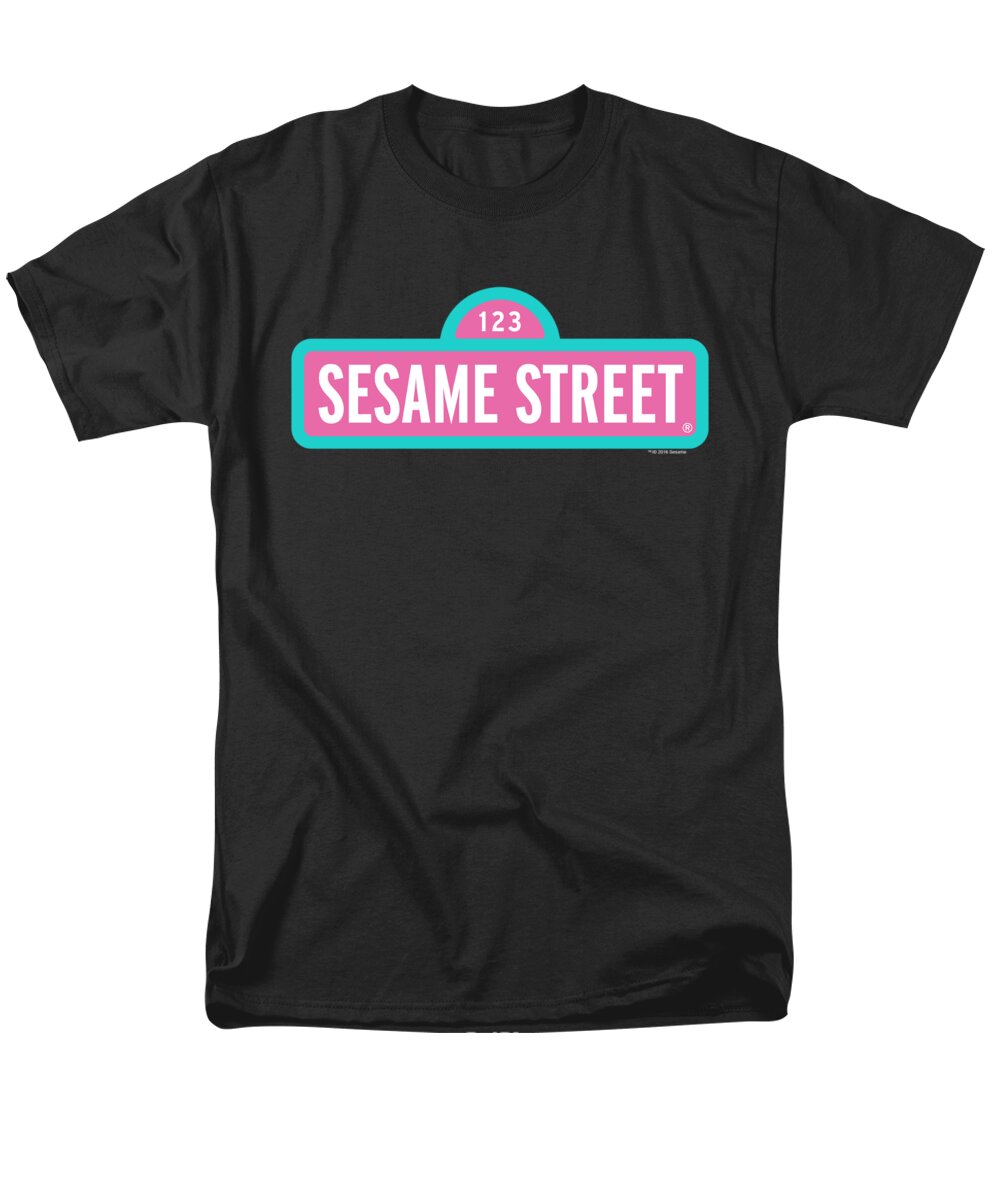  Men's T-Shirt (Regular Fit) featuring the digital art Sesame Street - Alt Logo #1 by Brand A