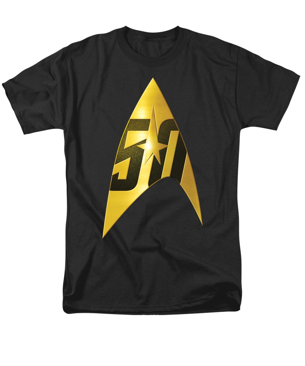  Men's T-Shirt (Regular Fit) featuring the digital art Star Trek - 50th Anniversary Delta by Brand A