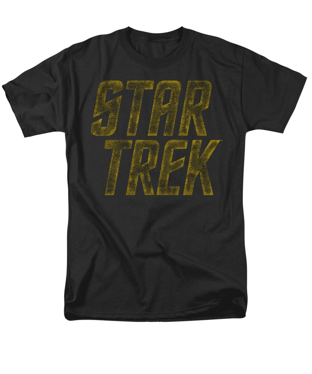 Star Trek Men's T-Shirt (Regular Fit) featuring the digital art Star Trek - Distressed Logo #1 by Brand A