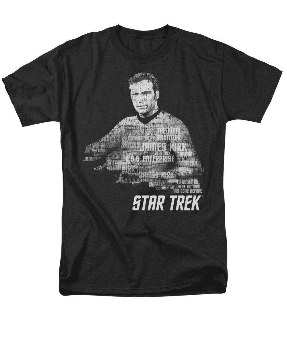 Star Trek Men's T-Shirt (Regular Fit) featuring the digital art Star Trek - Kirk Words by Brand A