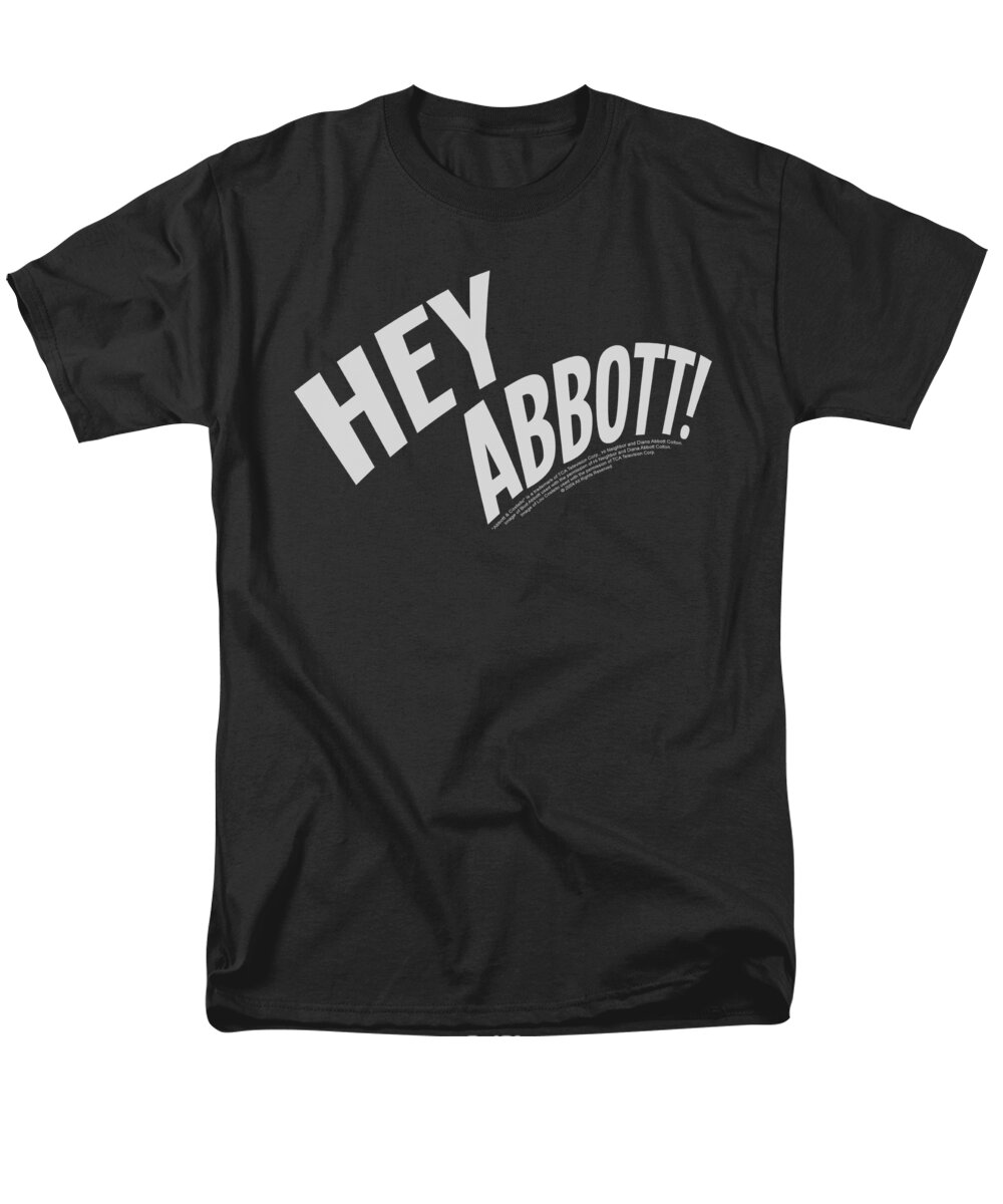 Abbott Men's T-Shirt (Regular Fit) featuring the digital art Abbott And Costello - Hey Abbott by Brand A