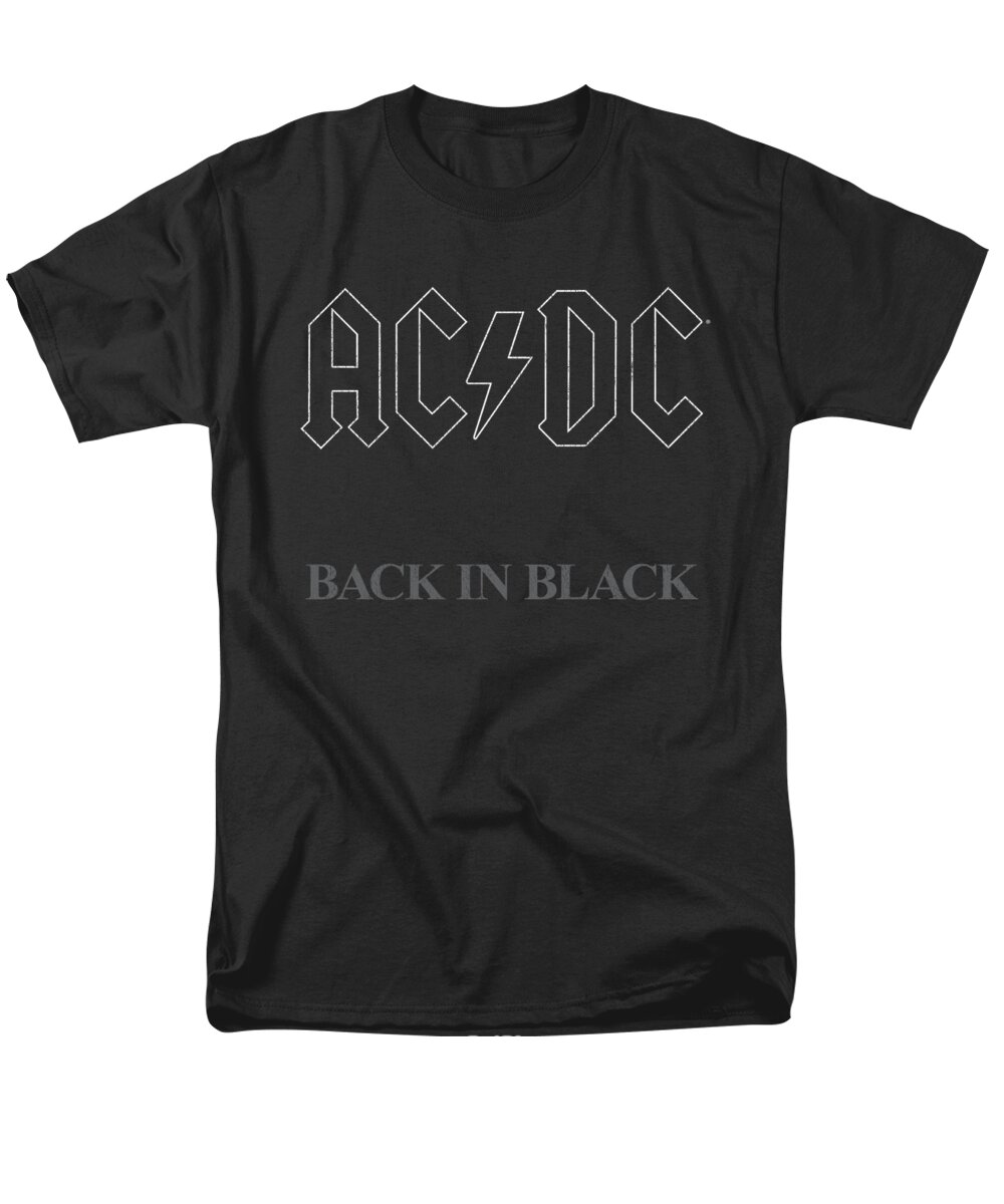 Music Men's T-Shirt (Regular Fit) featuring the digital art Acdc - Back In Black by Brand A