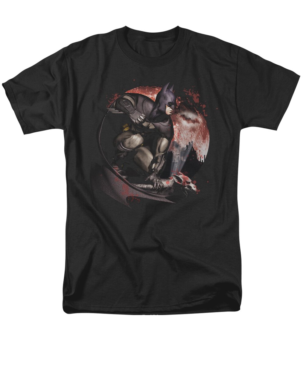 Arkham City Men's T-Shirt (Regular Fit) featuring the digital art Arkham City - Blood Moon by Brand A