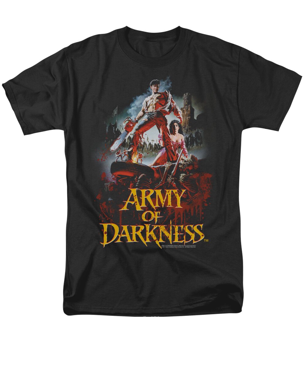  Men's T-Shirt (Regular Fit) featuring the digital art Army Of Darkness - Bloody Poster by Brand A