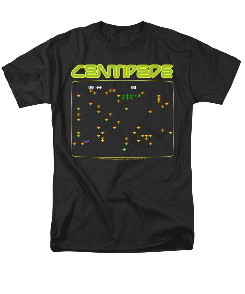  Men's T-Shirt (Regular Fit) featuring the digital art Atari - Centipede Screen by Brand A
