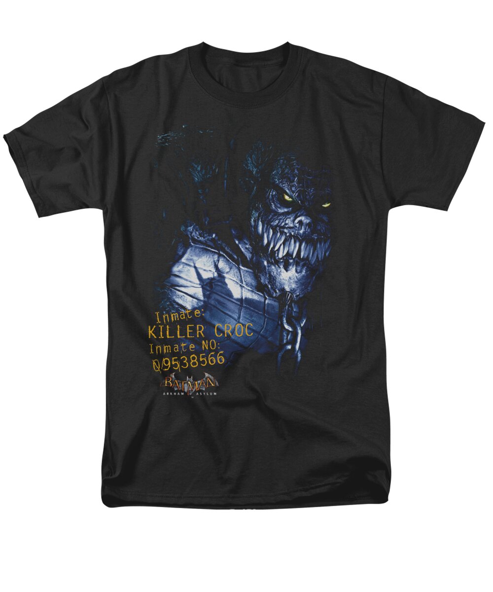 Arkham Asylum Men's T-Shirt (Regular Fit) featuring the digital art Batman Aa - Arkham Killer Croc by Brand A