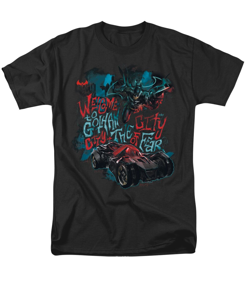  Men's T-Shirt (Regular Fit) featuring the digital art Batman Arkham Knight - City Of Fear by Brand A