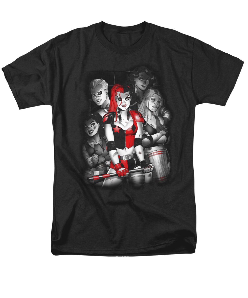  Men's T-Shirt (Regular Fit) featuring the digital art Batman - Bad Gals Bw by Brand A