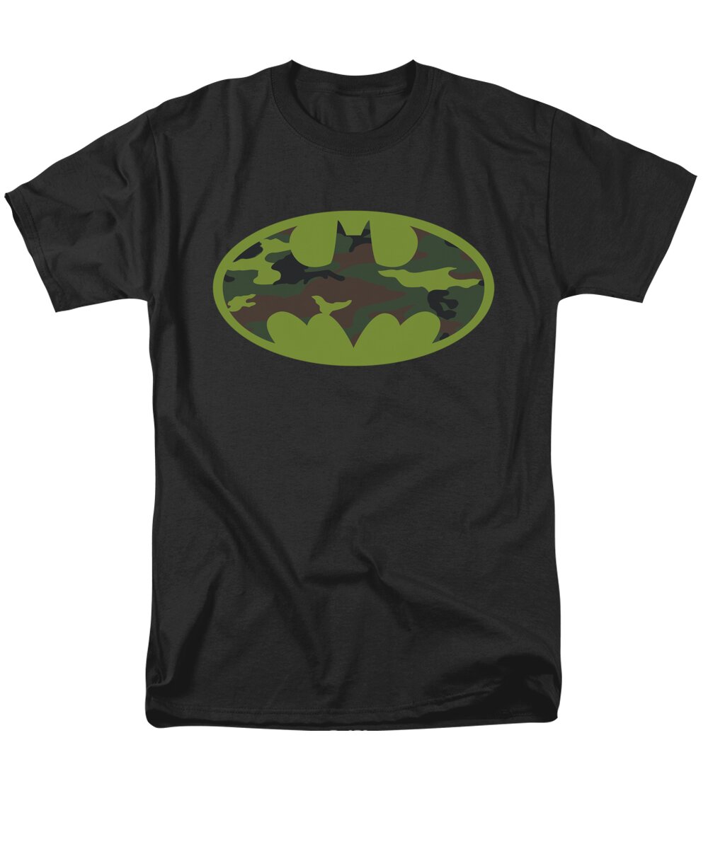 Batman Men's T-Shirt (Regular Fit) featuring the digital art Batman - Camo Logo by Brand A