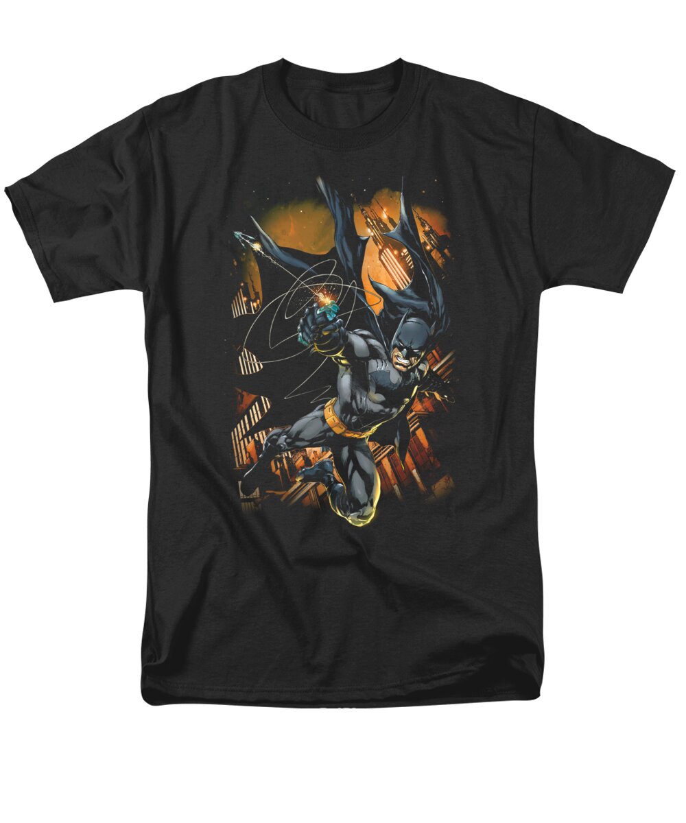  Men's T-Shirt (Regular Fit) featuring the digital art Batman - Grapple Fire by Brand A