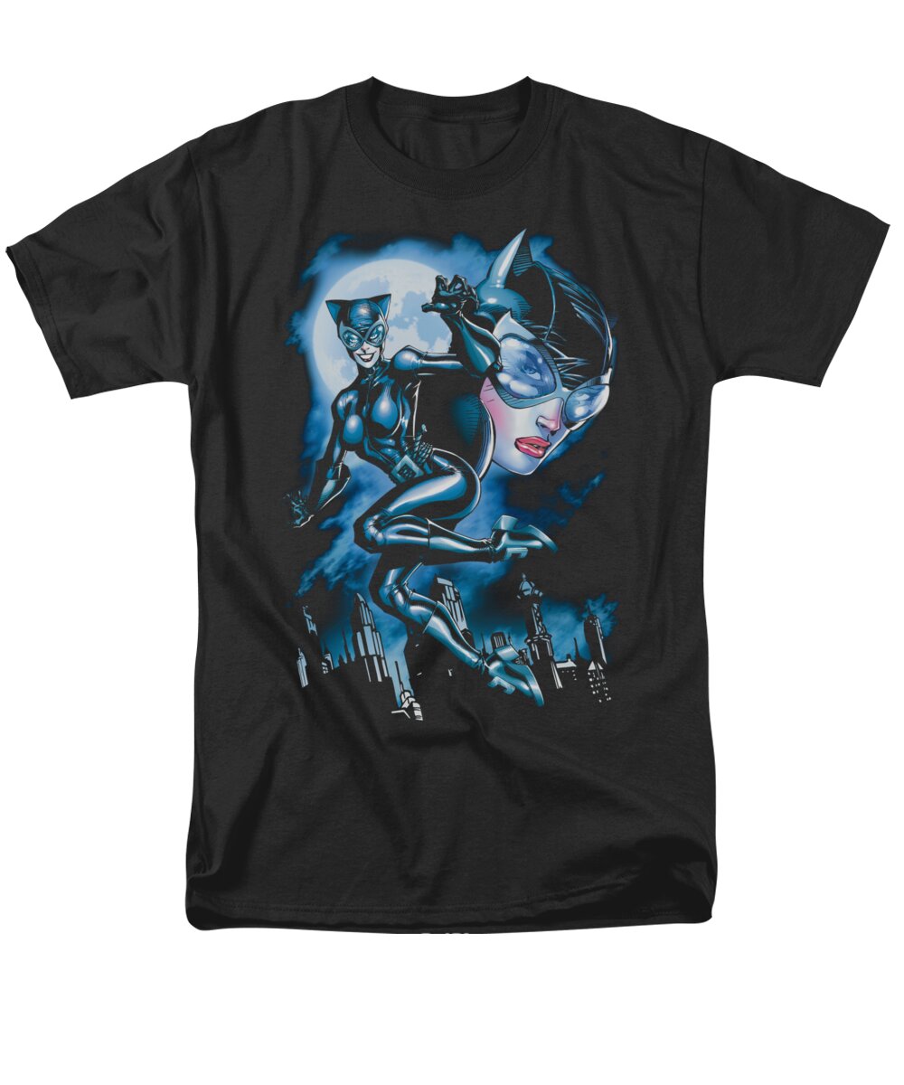  Men's T-Shirt (Regular Fit) featuring the digital art Batman - Moonlight Cat by Brand A