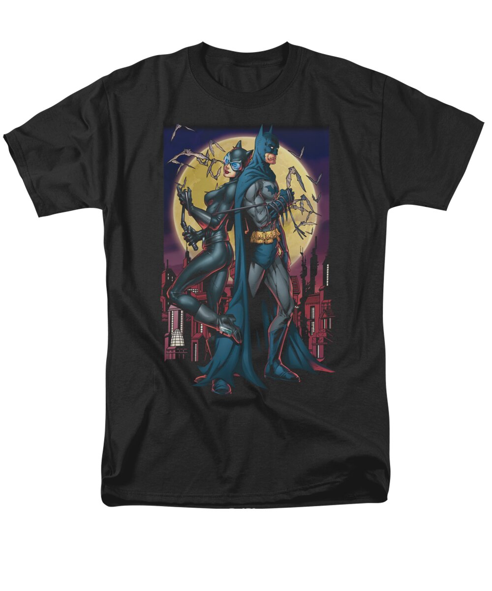 Batman Men's T-Shirt (Regular Fit) featuring the digital art Batman - Paint The Town Red by Brand A