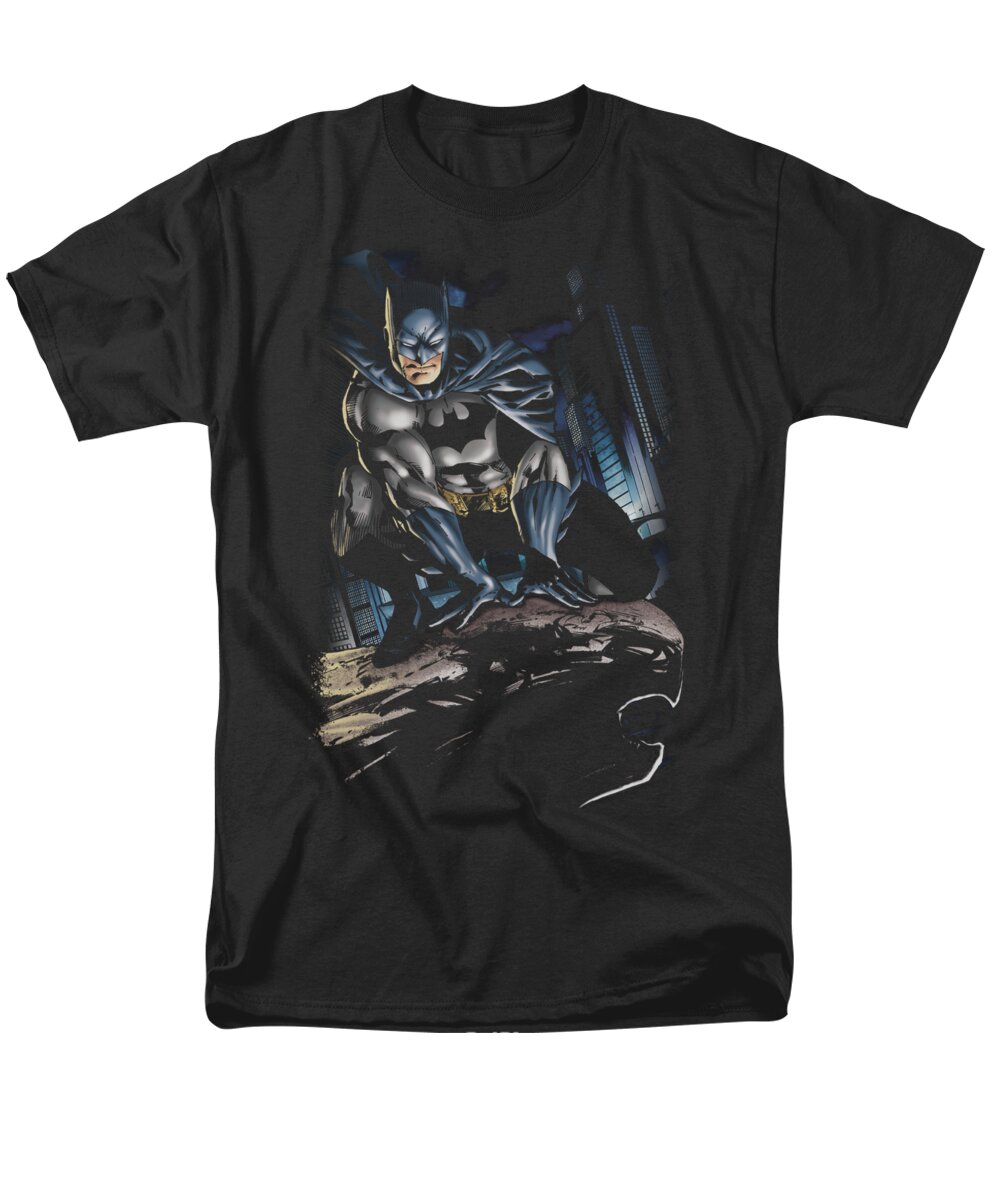 Batman Men's T-Shirt (Regular Fit) featuring the digital art Batman - Perched by Brand A
