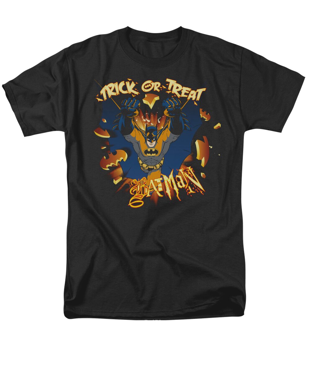 Batman Men's T-Shirt (Regular Fit) featuring the digital art Batman - Pumpkin Burst by Brand A