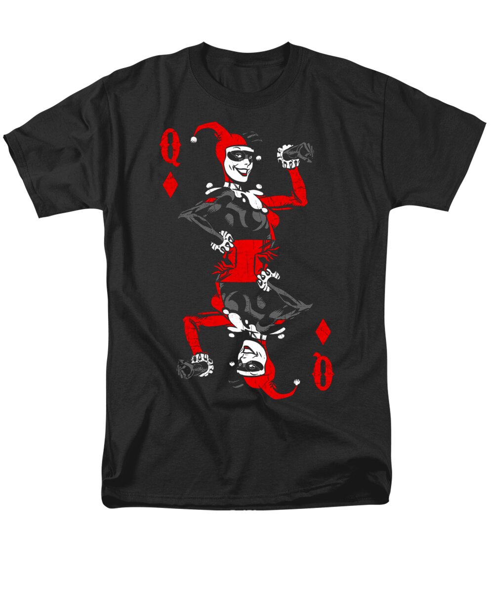  Men's T-Shirt (Regular Fit) featuring the digital art Batman - Quinn Of Diamonds by Brand A