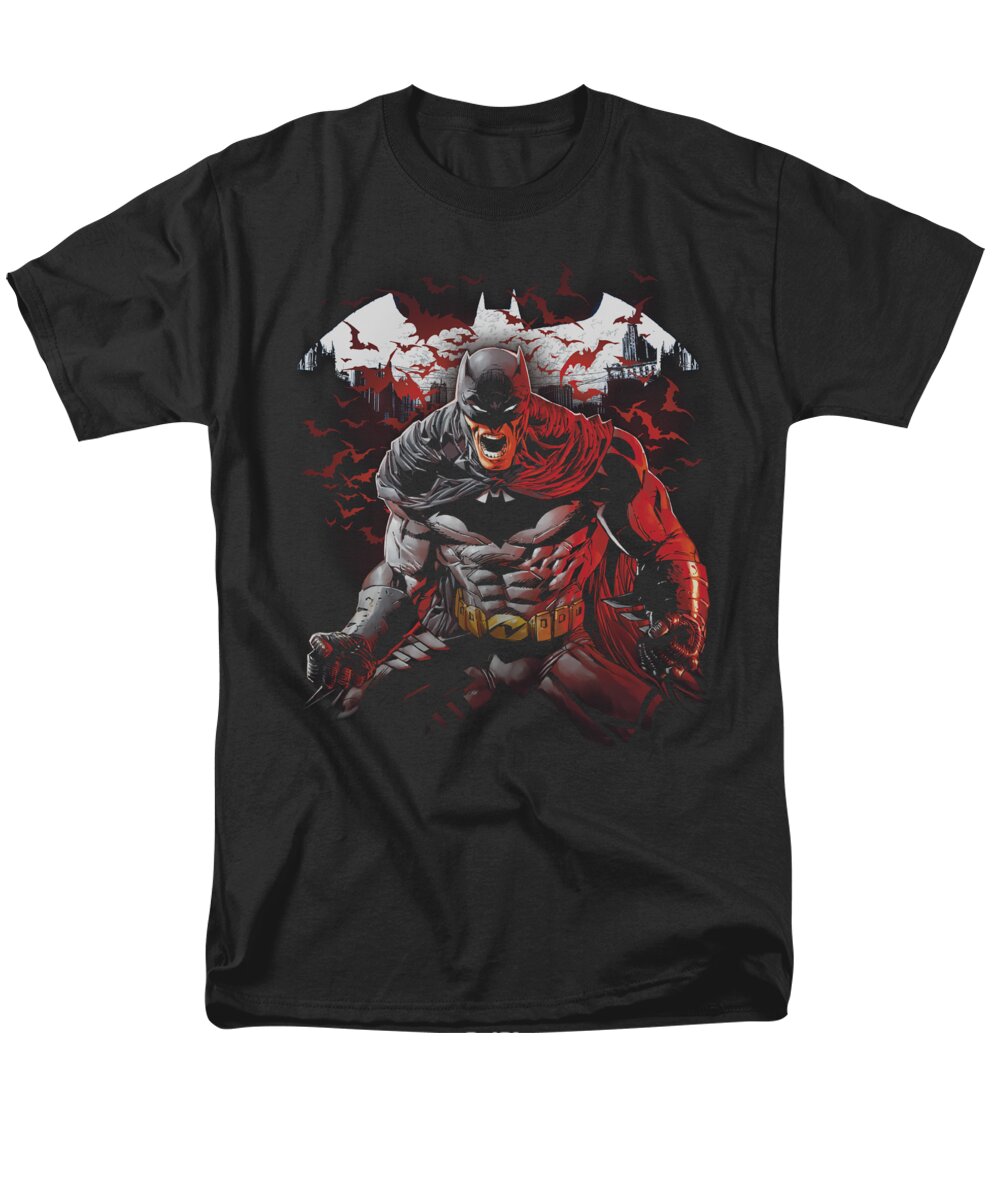 Batman Men's T-Shirt (Regular Fit) featuring the digital art Batman - Raging Bat by Brand A