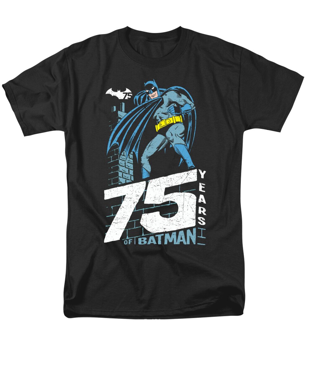  Men's T-Shirt (Regular Fit) featuring the digital art Batman - Rooftop by Brand A