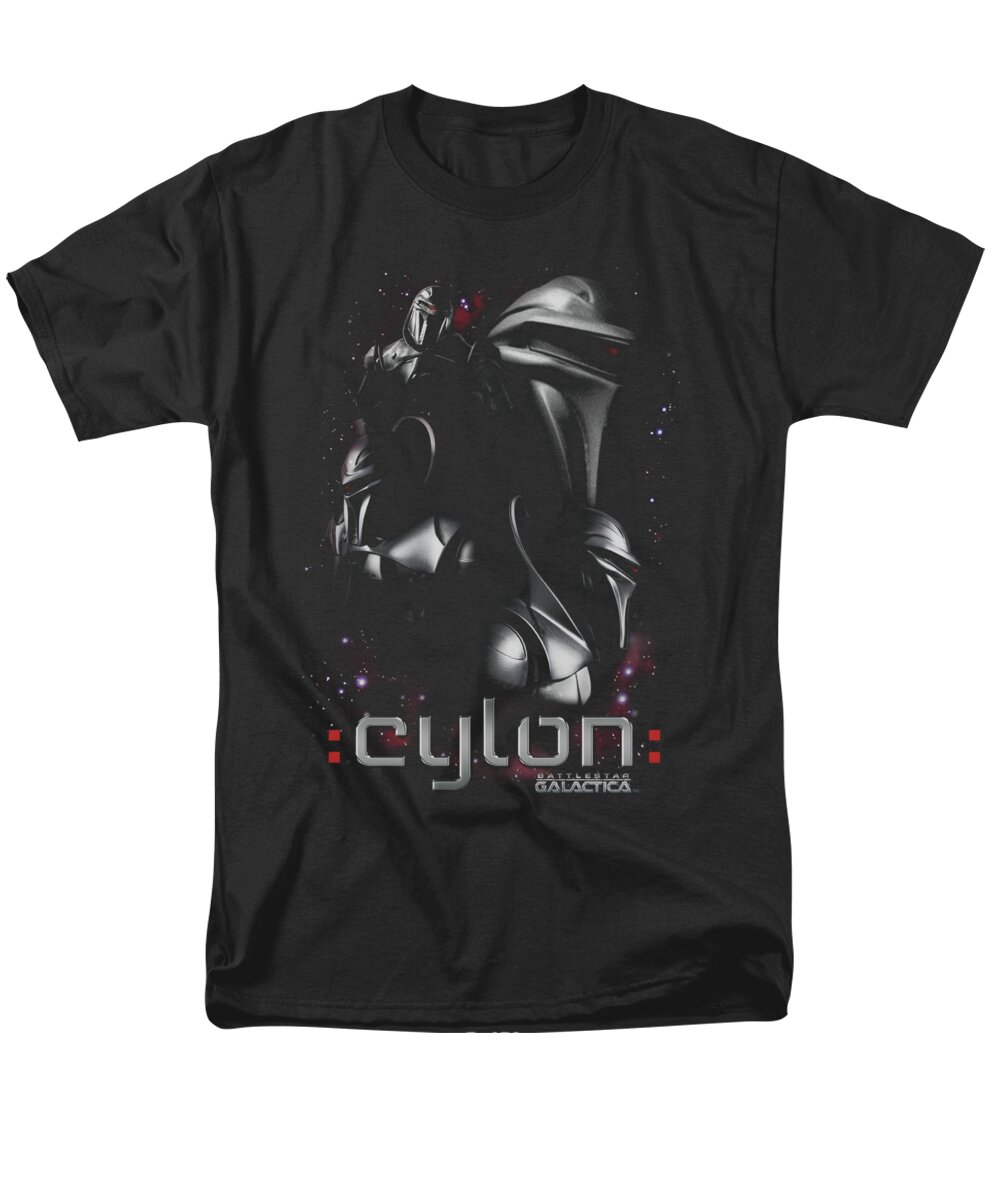 Battlestar Galactica Men's T-Shirt (Regular Fit) featuring the digital art Battlestar Galactica - Centurions by Brand A