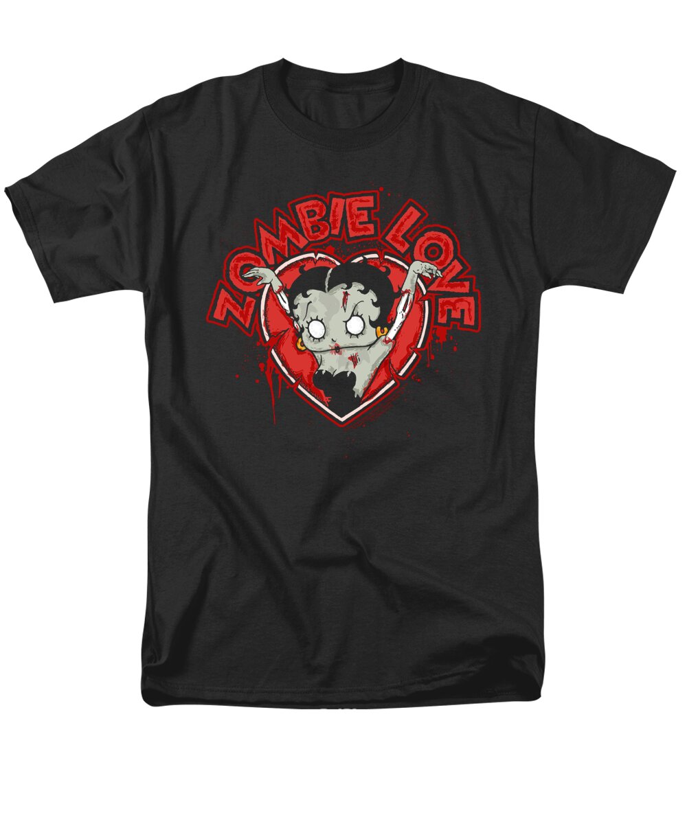  Men's T-Shirt (Regular Fit) featuring the digital art Betty Boop - Heart You Forever by Brand A