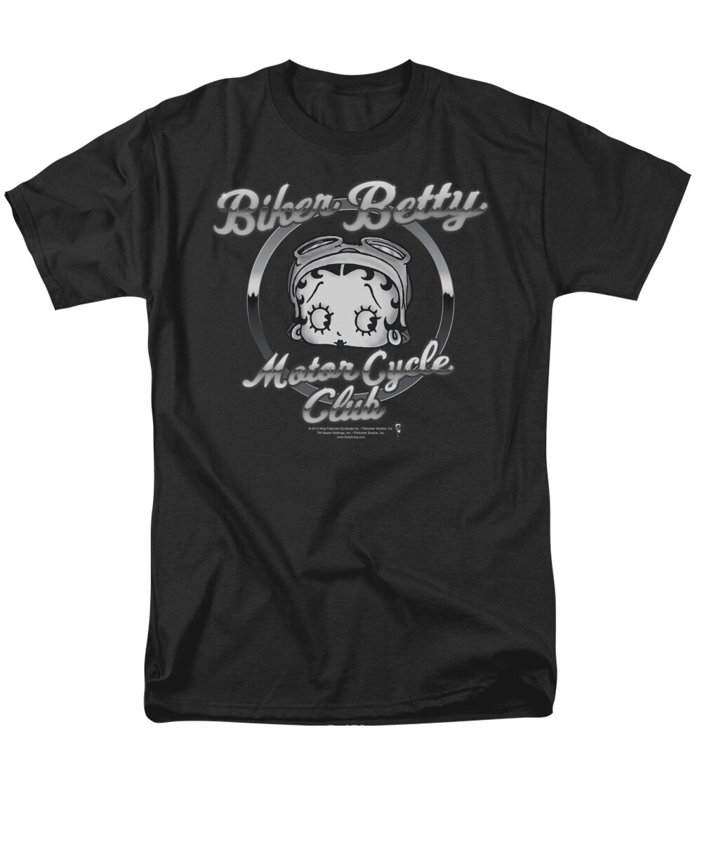 Betty Boop Men's T-Shirt (Regular Fit) featuring the digital art Boop - Chromed Logo by Brand A