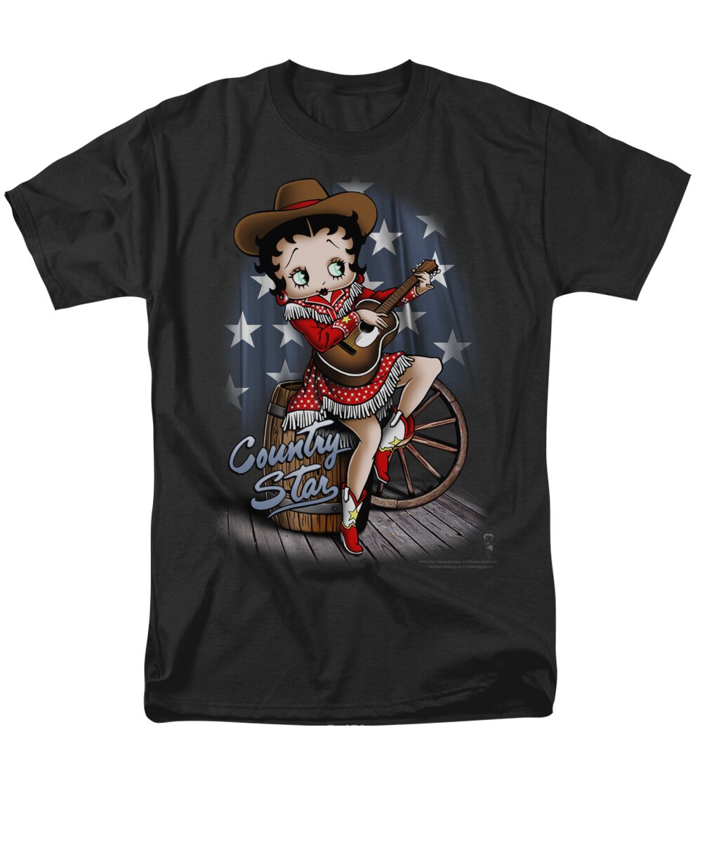 Betty Boop Men's T-Shirt (Regular Fit) featuring the digital art Boop - Country Star by Brand A