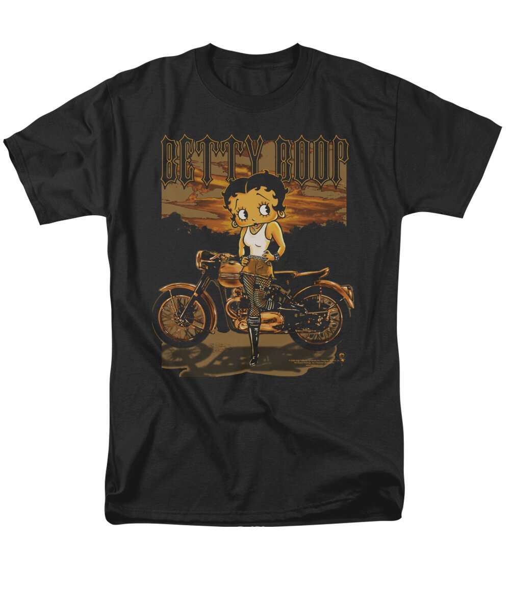 Betty Boop Men's T-Shirt (Regular Fit) featuring the digital art Boop - Rebel Rider by Brand A