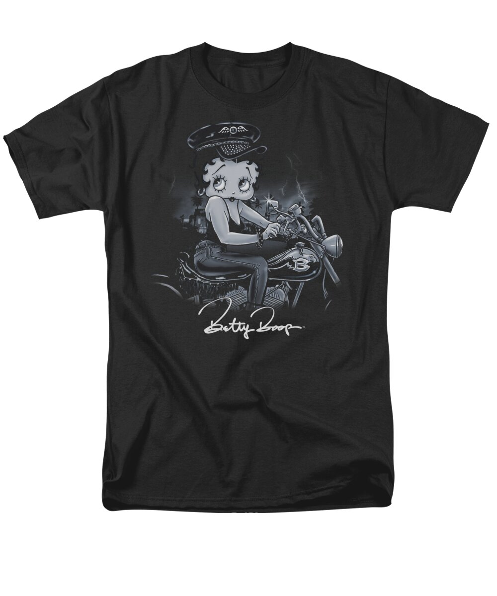 Betty Boop Men's T-Shirt (Regular Fit) featuring the digital art Boop - Storm Rider by Brand A