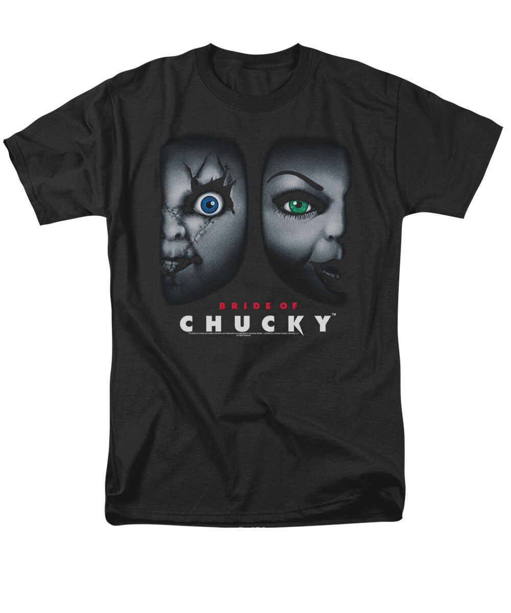 Bride Of Chucky Men's T-Shirt (Regular Fit) featuring the digital art Bride Of Chucky - Happy Couple by Brand A