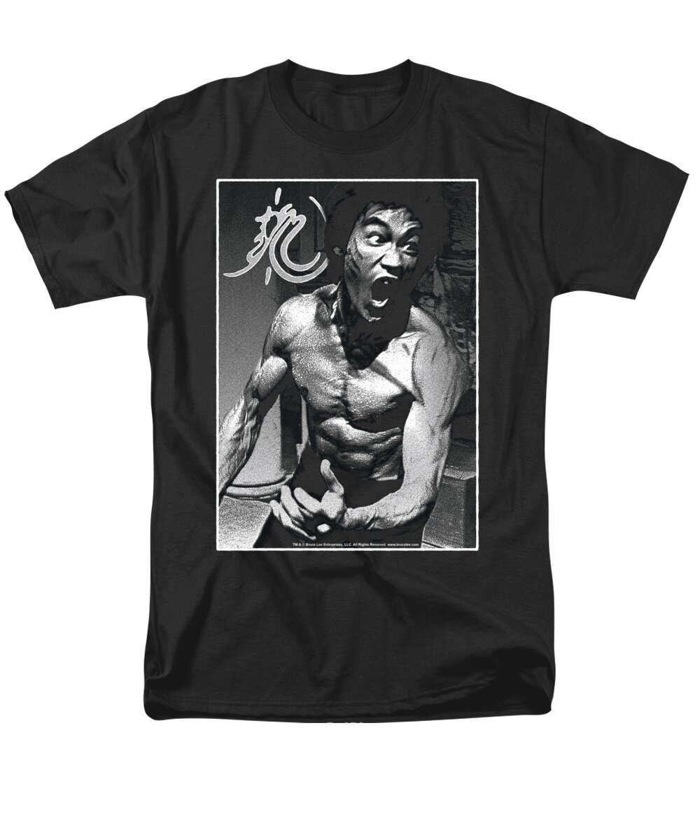  Men's T-Shirt (Regular Fit) featuring the digital art Bruce Lee - Focused Rage by Brand A