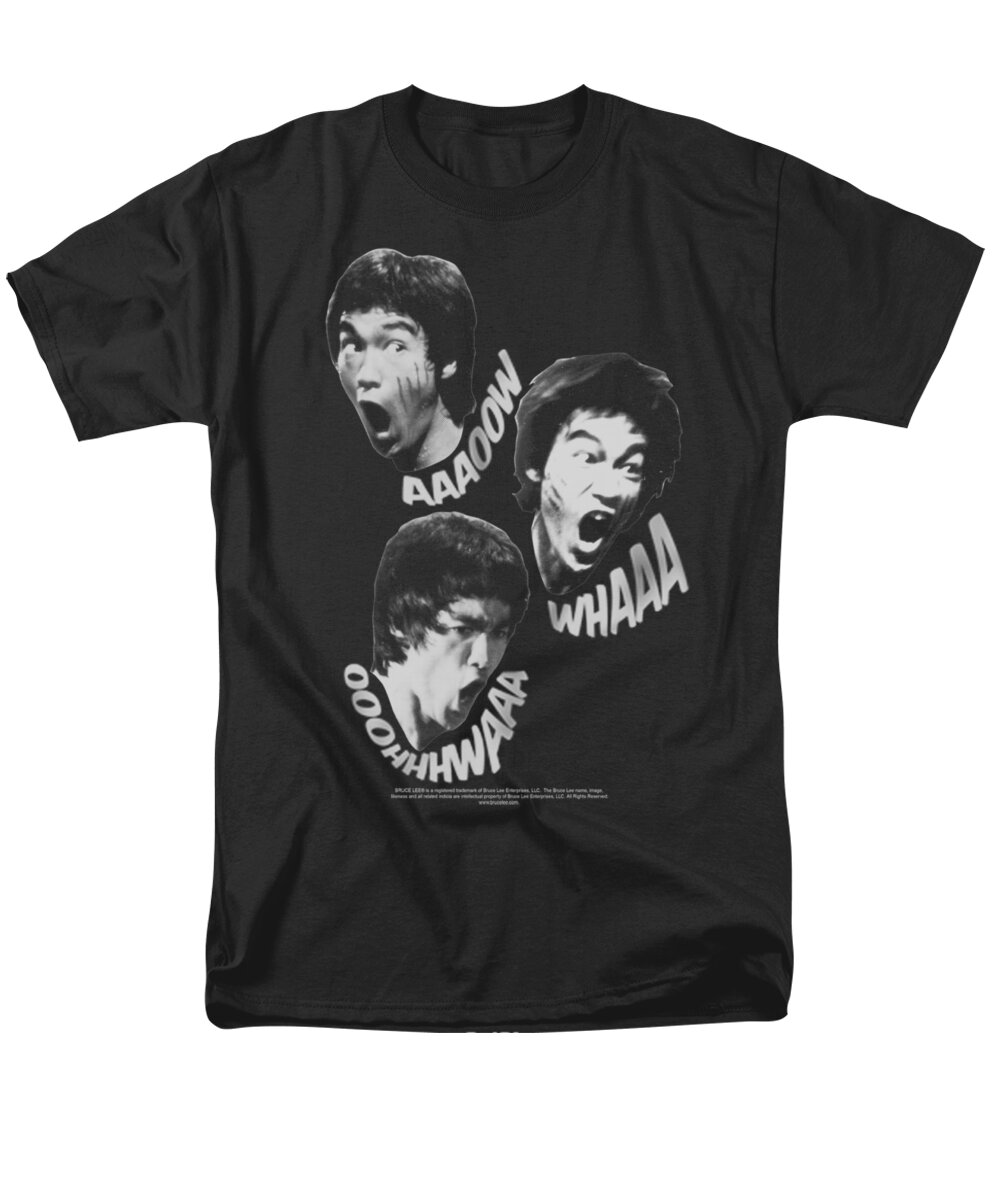  Men's T-Shirt (Regular Fit) featuring the digital art Bruce Lee - Sounds Of The Dragon by Brand A