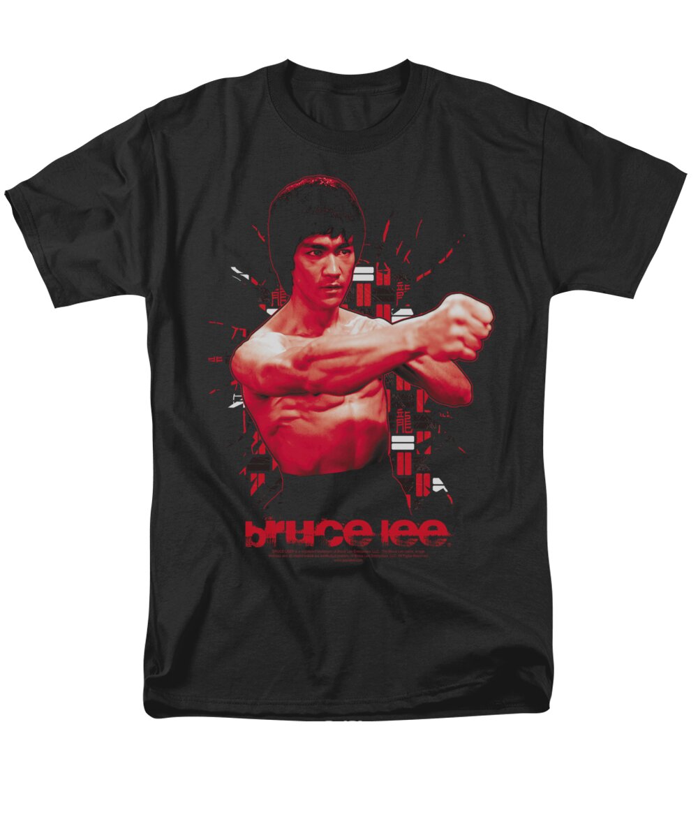  Men's T-Shirt (Regular Fit) featuring the digital art Bruce Lee - The Shattering Fist by Brand A