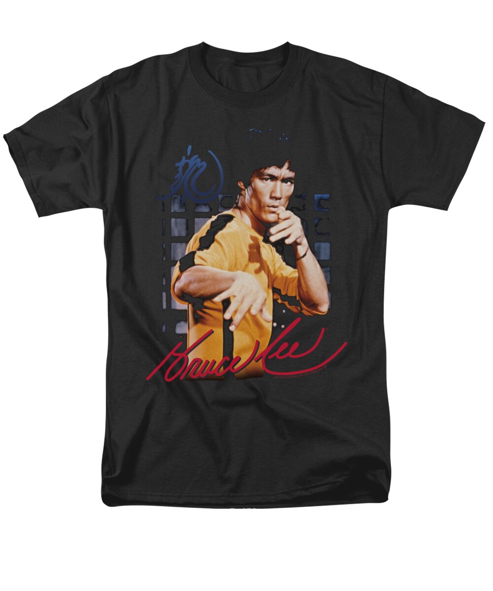  Men's T-Shirt (Regular Fit) featuring the digital art Bruce Lee - Yellow Jumpsuit by Brand A
