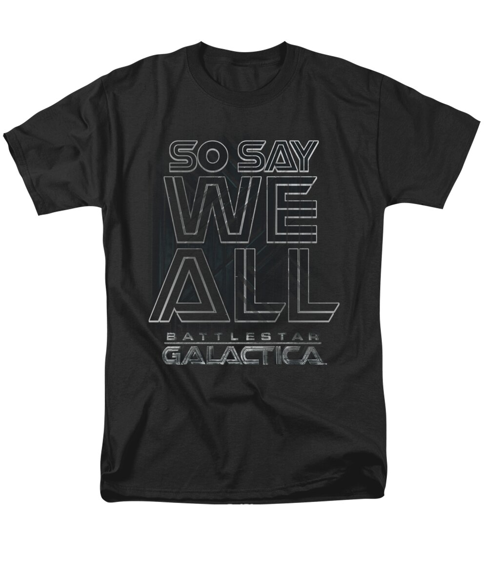 Battlestar Men's T-Shirt (Regular Fit) featuring the digital art Bsg - Together Now by Brand A
