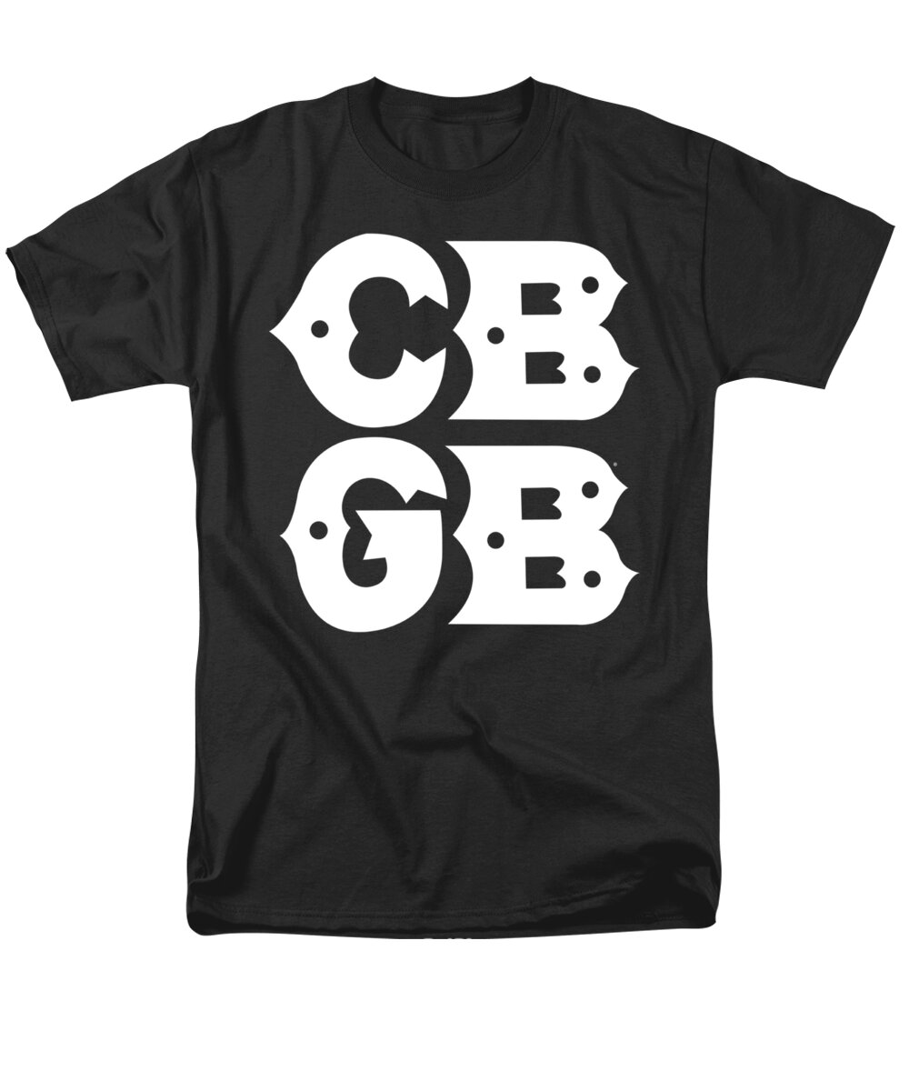  Men's T-Shirt (Regular Fit) featuring the digital art Cbgb - Stacked Logo by Brand A