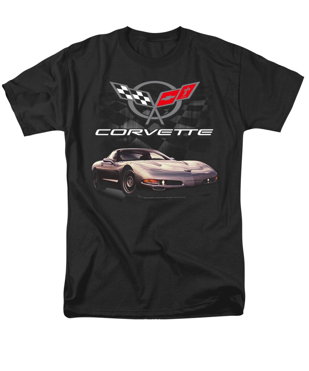  Men's T-Shirt (Regular Fit) featuring the digital art Chevrolet - Checkered Past by Brand A