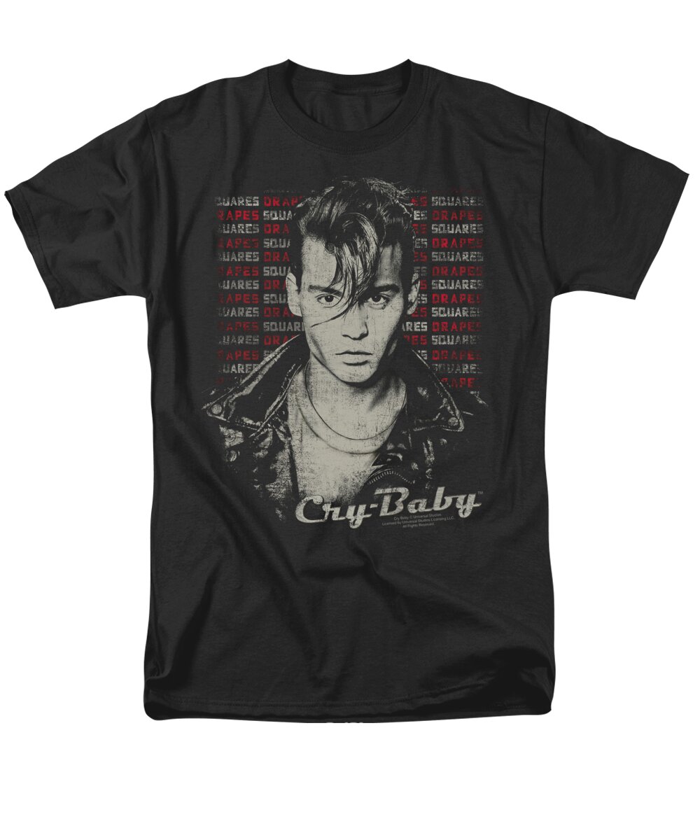 Cry Baby Men's T-Shirt (Regular Fit) featuring the digital art Cry Baby - Drapes And Squares by Brand A