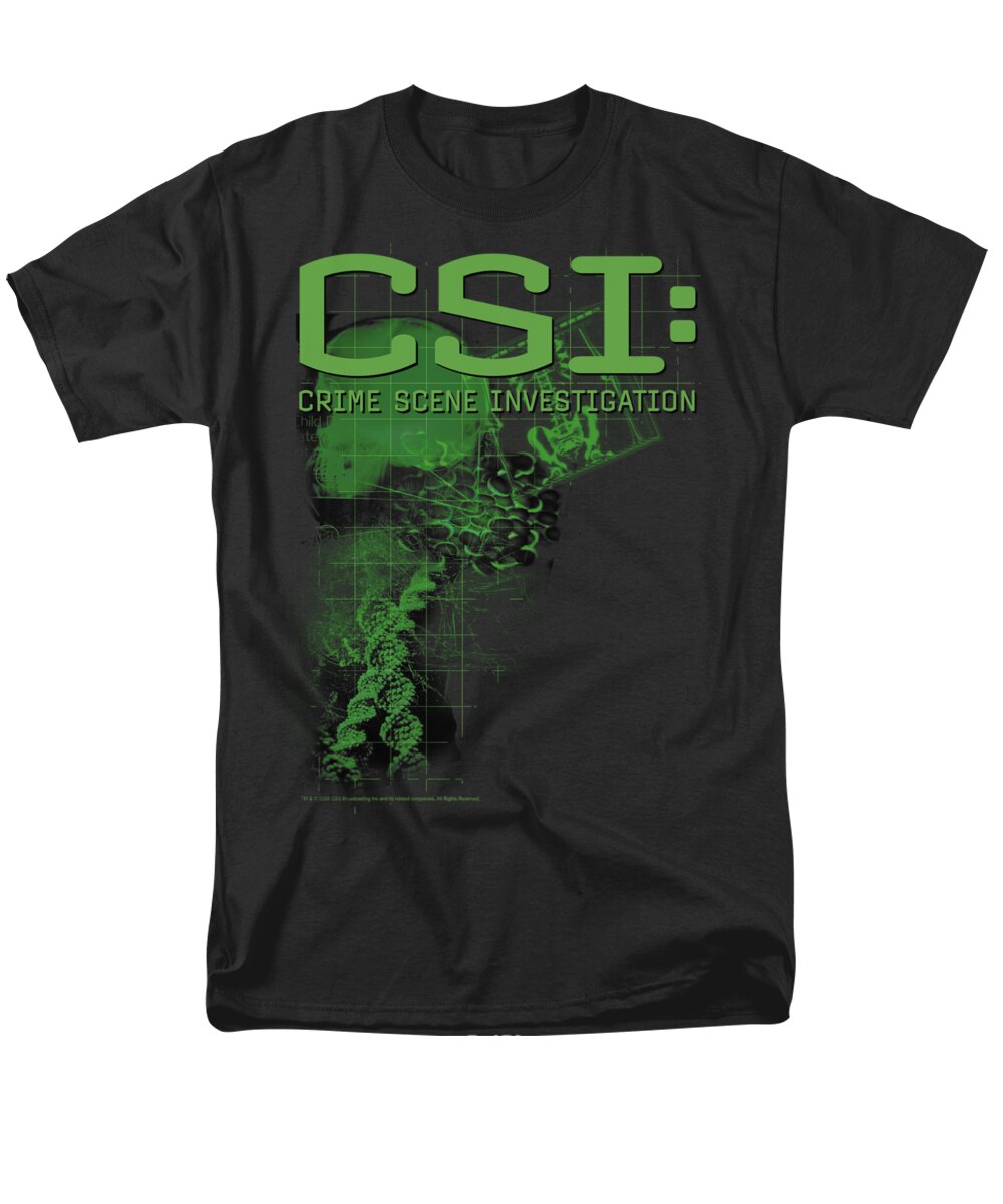 CSI Men's T-Shirt (Regular Fit) featuring the digital art Csi - Evidence by Brand A